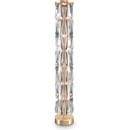 Lampa podłogowa kryształowa Puntes Maytoni | Złota, 126,5cm