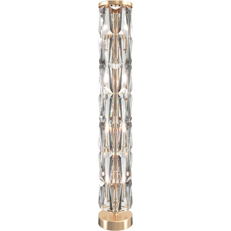 Lampa podłogowa kryształowa Puntes Maytoni | Złota, 126,5cm