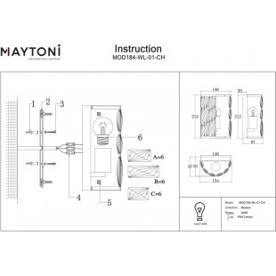 Kinkiet kryształowy Gelid Maytoni | Luksusowy design
