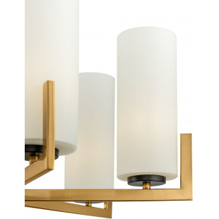 Żyrandol szklany hampton Fortano VI 67cm biały/ czarny / mosiężny Maytoni