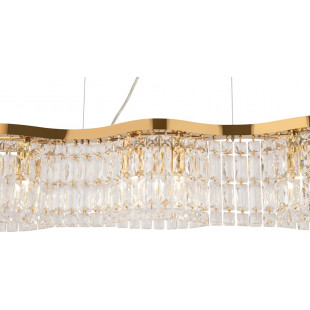 Lampa wisząca kryształowa podłużna Dune 93cm przeźroczysto-złota Maytoni