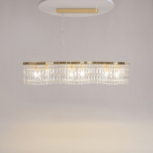 Lampa wisząca Dune Maytoni: Kryształowa elegancja w złotym wydaniu