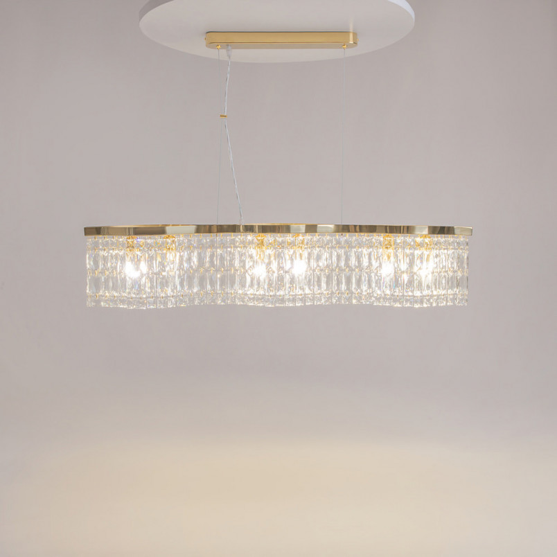 Lampa wisząca Dune Maytoni: Kryształowa elegancja w złotym wydaniu