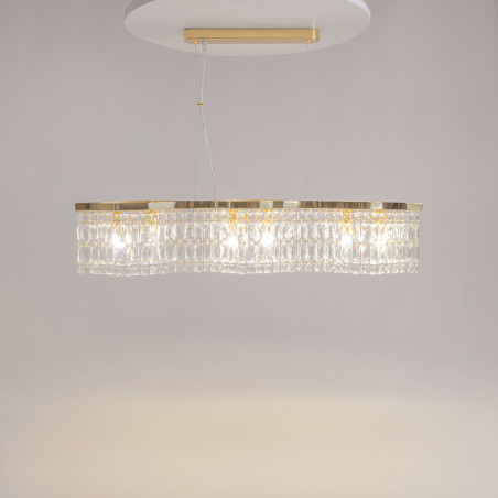 Lampa wisząca Dune Maytoni: Kryształowa elegancja w złotym wydaniu