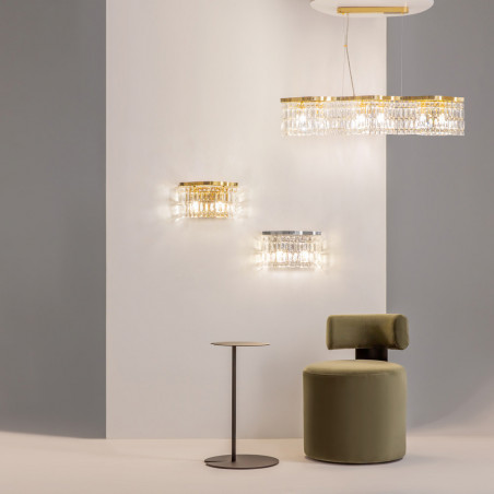Lampa wisząca Dune Maytoni: Kryształowa elegancja w złotym wydaniu