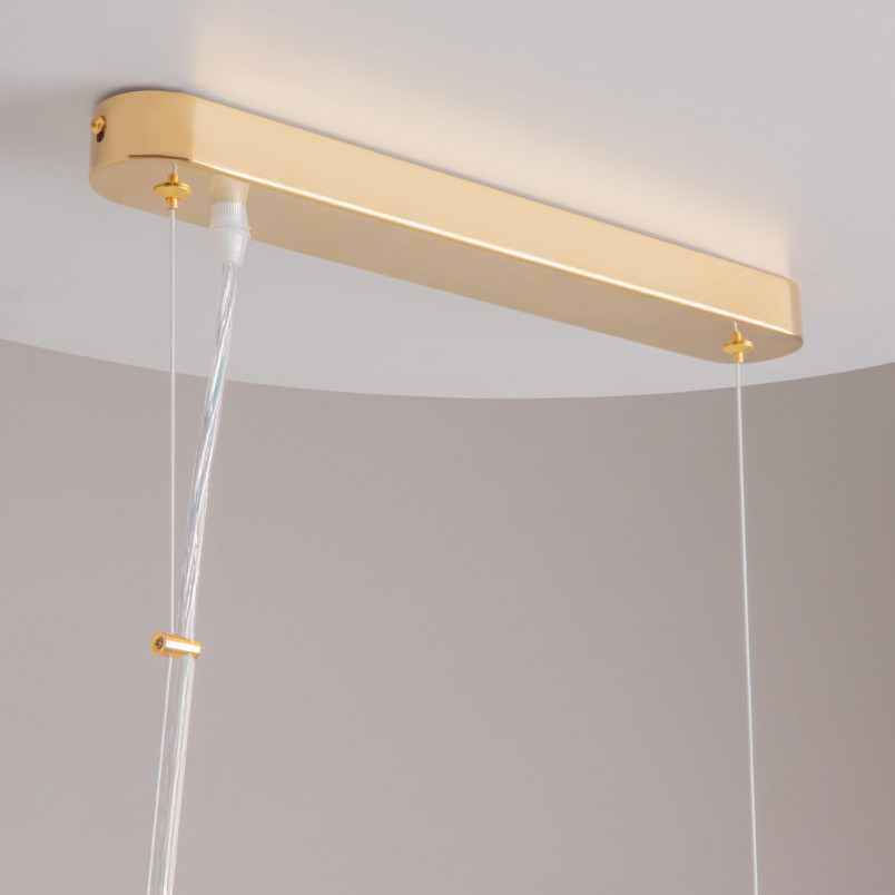 Lampa wisząca Dune Maytoni: Kryształowa elegancja w złotym wydaniu