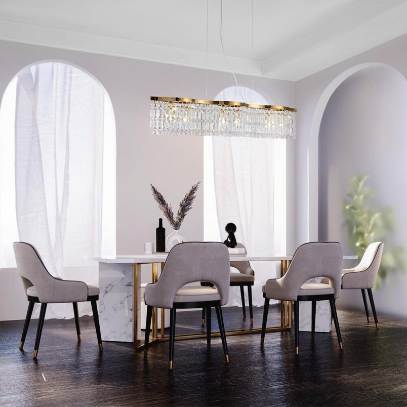 Lampa wisząca Dune Maytoni: Kryształowa elegancja w złotym wydaniu