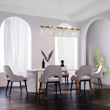 Lampa wisząca Dune Maytoni: Kryształowa elegancja w złotym wydaniu