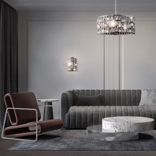 Lampa wisząca kryształowa Gelid 50cm - Maytoni | Glamour