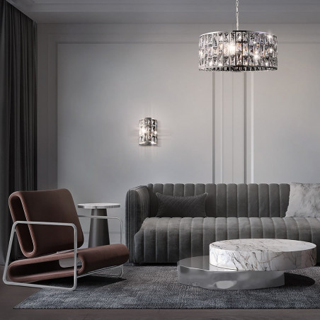 Lampa wisząca kryształowa Gelid 50cm - Maytoni | Glamour