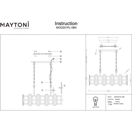 Lampa wisząca Cerezo Maytoni | Kryształowa, Chromowana | Sklep z Oświetleniem