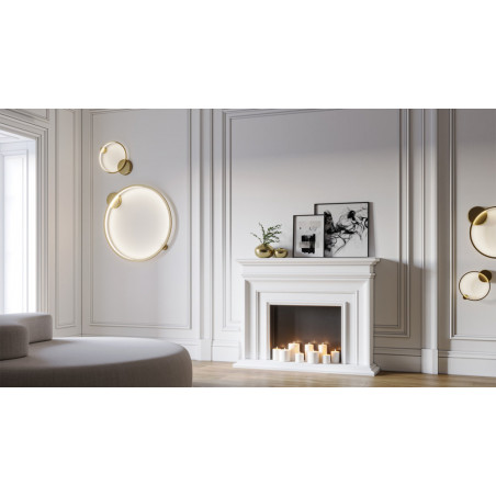 Kinkiet Halo LED Maytoni | Mosiężny, Okrągły, 60cm