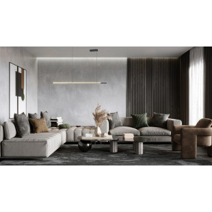 Lampa wisząca Halo LED Maytoni | Nowoczesna, czarna, 150cm