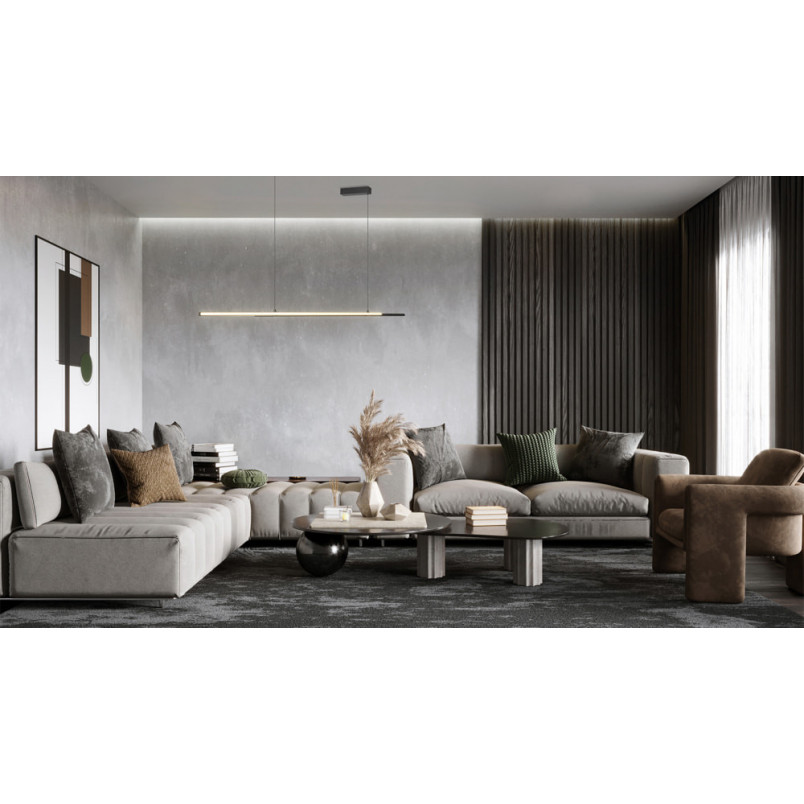 Lampa wisząca Halo LED Maytoni | Nowoczesna, czarna, 150cm