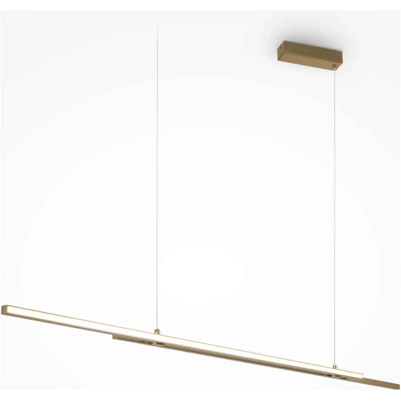 Lampa wisząca Halo LED mosiężna Maytoni | 150cm