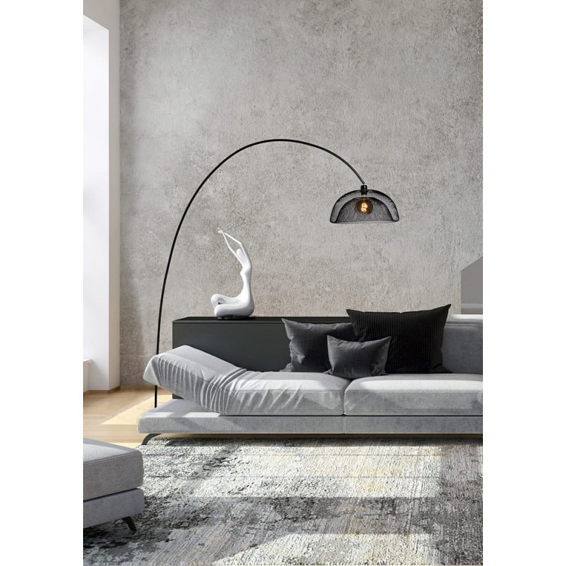 Lampa podłogowa Mesh czarna | Lucide - Nowoczesny design