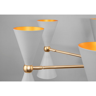 Lampa sufitowa designerska Vesper XIV 91cm biało-złota Maytoni
