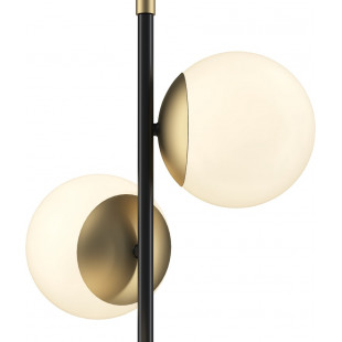 Lampa podłogowa szklane kule Nostalgia 150cm biały / złoty / czarny Maytoni