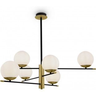 Lampa sufitowa szklane kule Nostalgia VI 100cm biały / złoty / czarny Maytoni