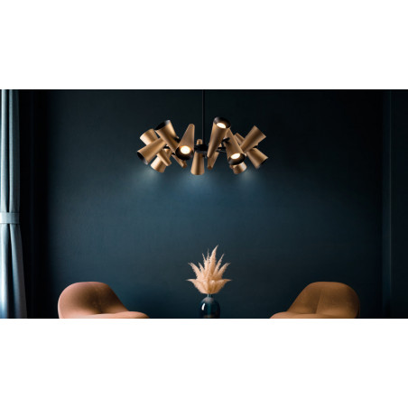 Lampa Sufitowa Mosiężna Giro Maytoni | 69cm, 10x GU10