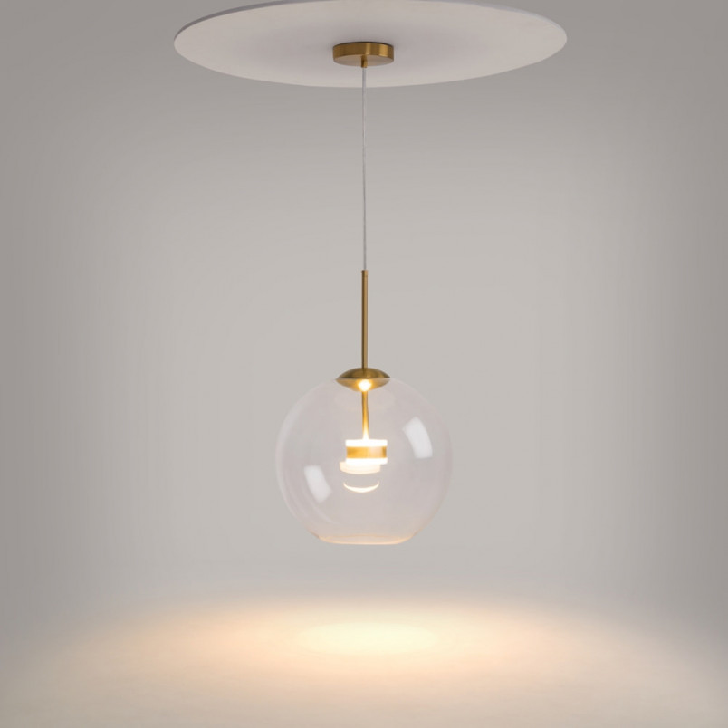 Lampa szklana Cometa Maytoni | Designerska kula LED 35cm