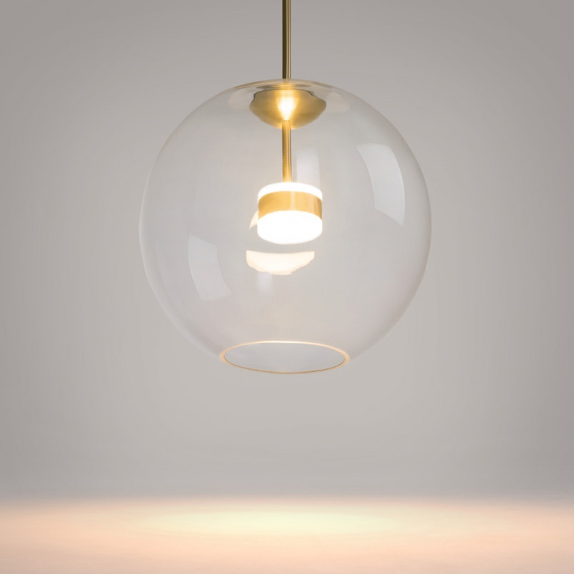 Lampa szklana Cometa Maytoni | Designerska kula LED 35cm