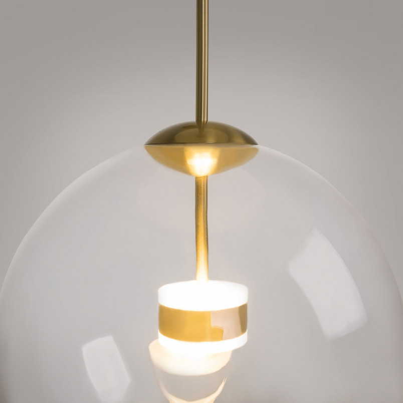 Lampa szklana Cometa Maytoni | Designerska kula LED 35cm