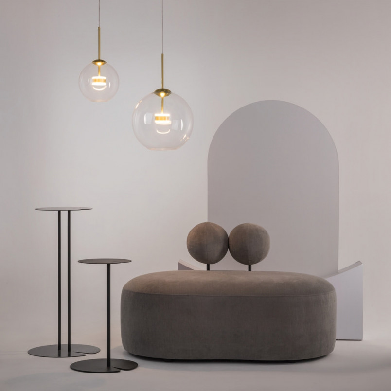 Lampa szklana Cometa Maytoni | Designerska kula LED 35cm
