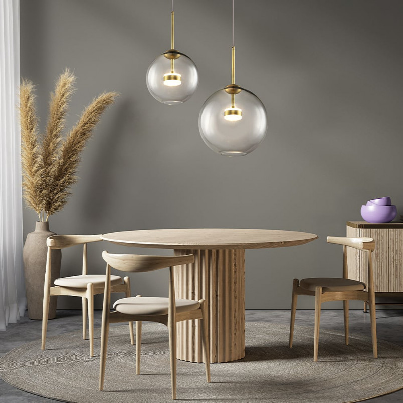 Lampa szklana Cometa Maytoni | Designerska kula LED 35cm