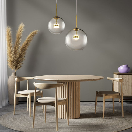 Lampa szklana Cometa Maytoni | Designerska kula LED 35cm