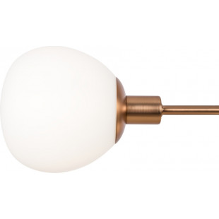 Lampa wisząca Erich Maytoni | 5 szklanych kul, biało-złota