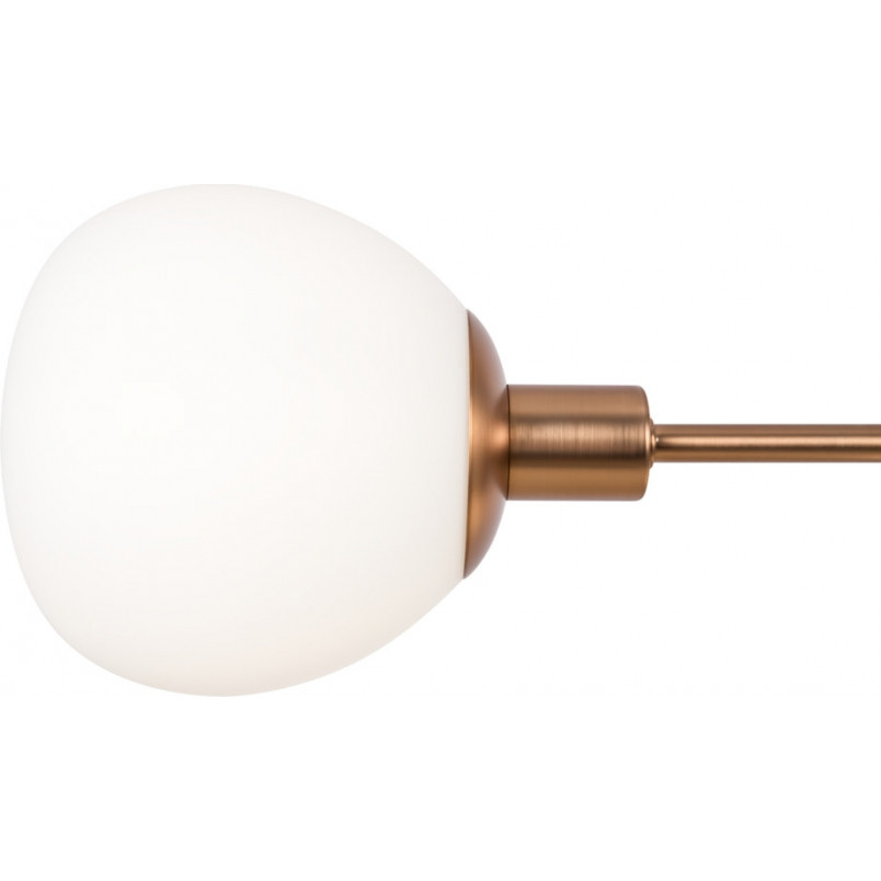 Lampa wisząca Erich Maytoni | 5 szklanych kul, biało-złota