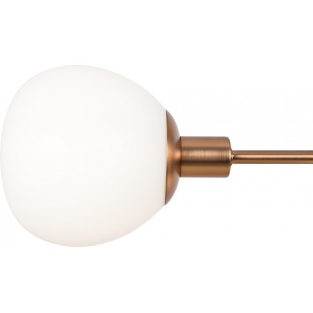 Lampa wisząca Erich Maytoni | 5 szklanych kul, biało-złota