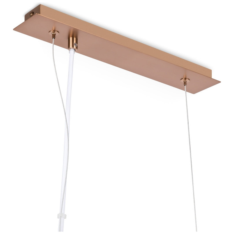 Lampa wisząca Erich Maytoni | 5 szklanych kul, biało-złota