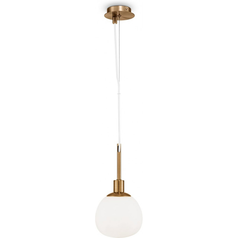 Lampa wisząca Erich Maytoni - Szkło Opal / Mosiądz | Sklep z Lampami