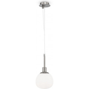 Lampa wisząca Erich Maytoni - szklana kula, biały kolor