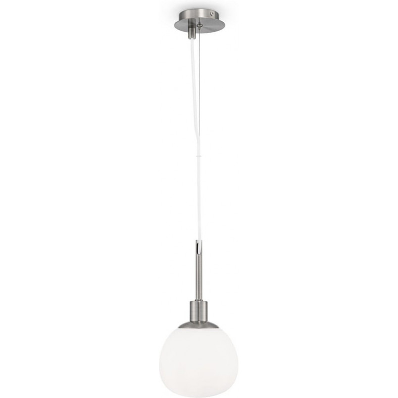 Lampa wisząca Erich Maytoni - szklana kula, biały kolor