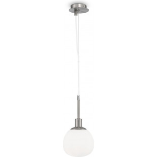 Lampa wisząca Erich Maytoni - szklana kula, biały kolor