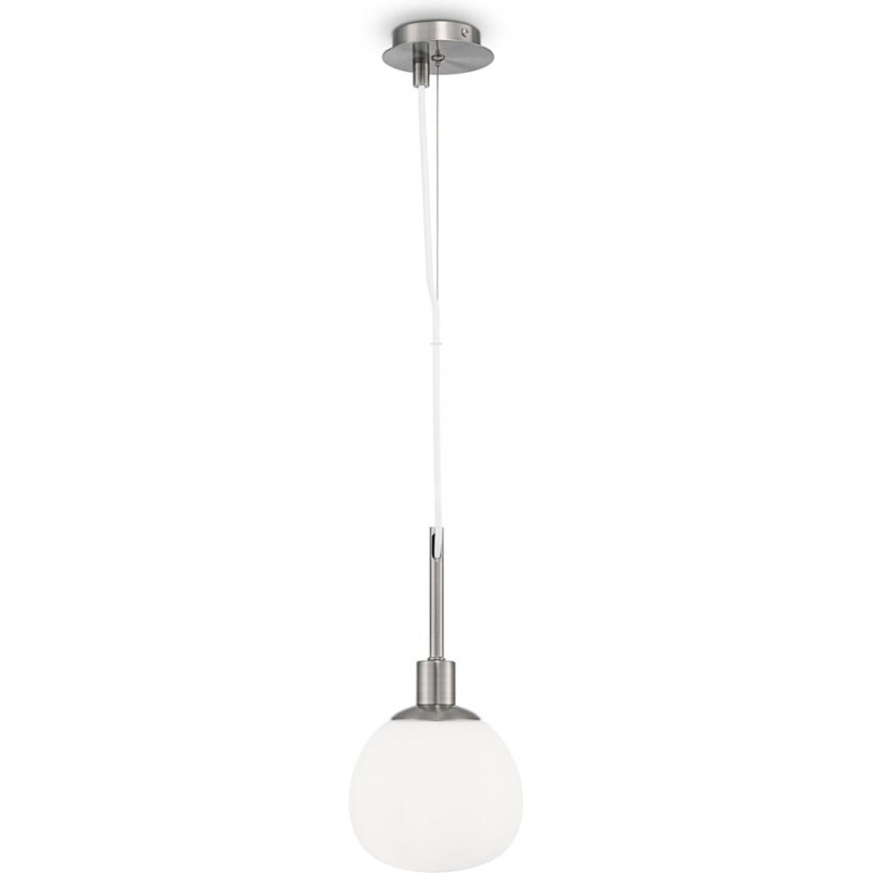 Lampa wisząca Erich Maytoni - szklana kula, biały kolor