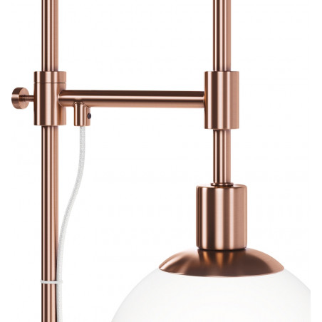 Lampa podłogowa Erich - szklana kula biała | Maytoni