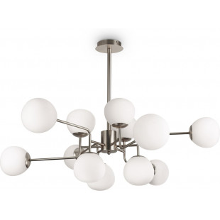 Lampa wisząca Erich 12 kul Maytoni | Biały szkło, 110cm