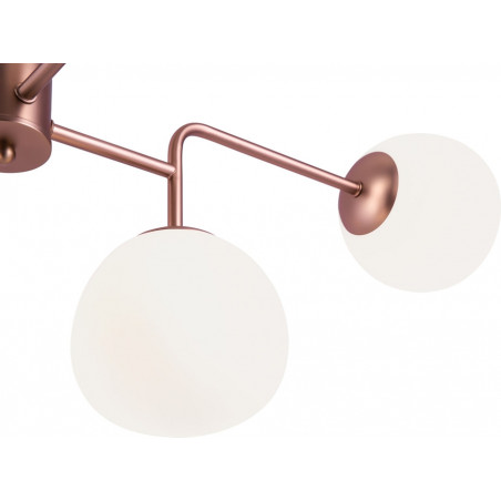 Lampa wisząca Erich Maytoni - 8 szklanych kul, mosiądz | Sklep z lampami