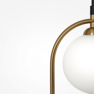 Lampa wisząca Ring II Maytoni - 2 szkła, biało-mosiężna | Sklep z lampami