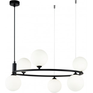 Lampa Wisząca Ring VI Maytoni: Biało-Czarna, Szkło | Salon