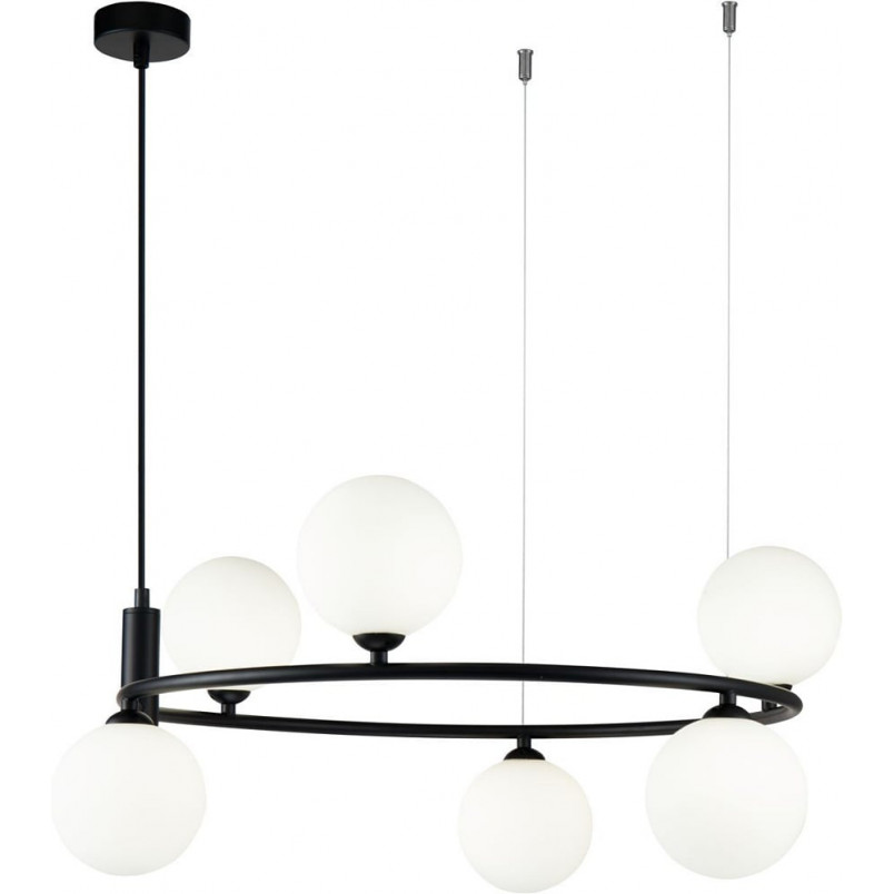 Lampa Wisząca Ring VI Maytoni: Biało-Czarna, Szkło | Salon