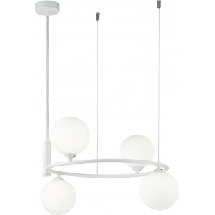 Lampa wisząca Ring IV Maytoni - Szklane kule, biały | Sklep z lampami