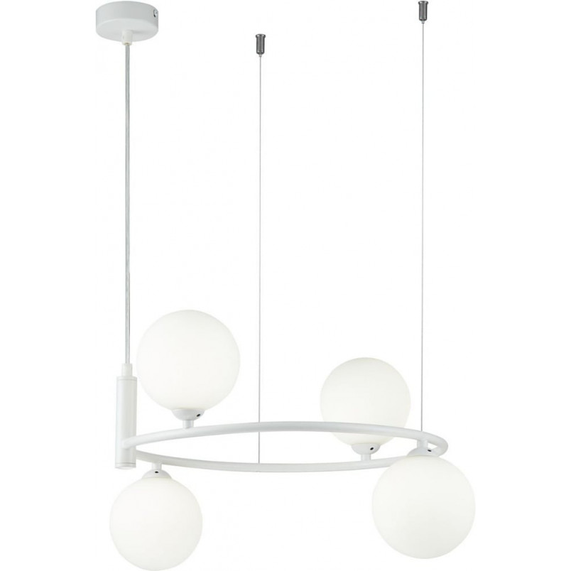 Lampa wisząca Ring IV Maytoni - Szklane kule, biały | Sklep z lampami