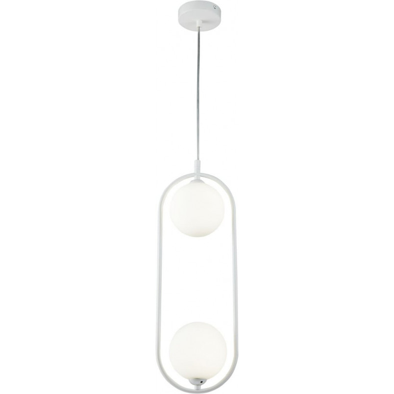 Lampa wisząca Maytoni Ring II - 2 szkła, biała | Sklep z lampami