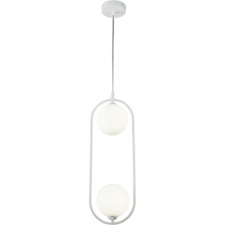 Lampa wisząca Maytoni Ring II - 2 szkła, biała | Sklep z lampami