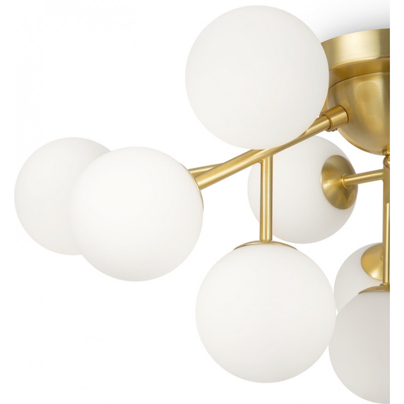 Plafon Dallas Maytoni | 12 kulek, biały/złoty | Lampa glamour